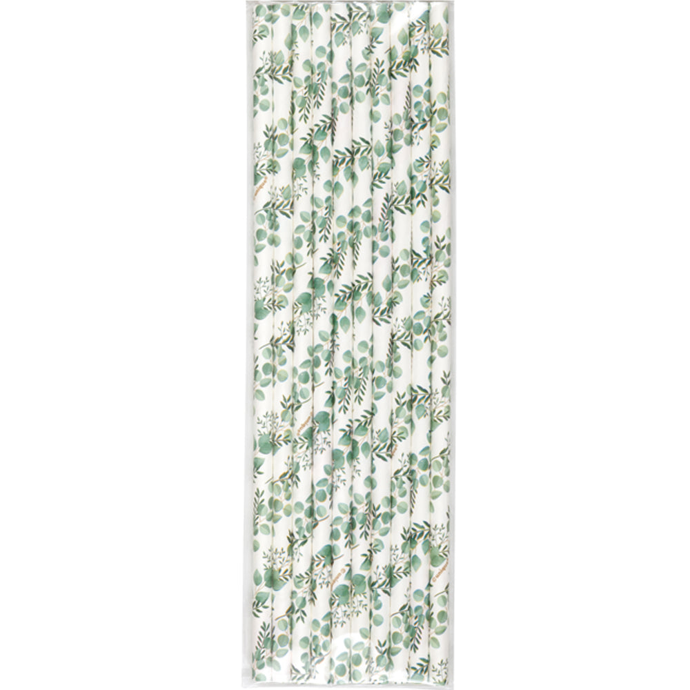 Botanical Paper Straws - Pack of 10