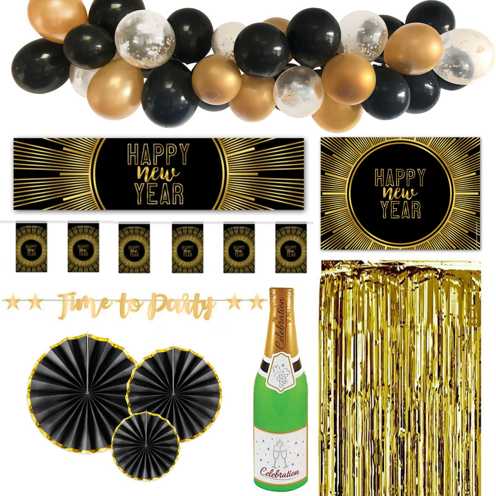 New Years Eve Gold Decoration Pack