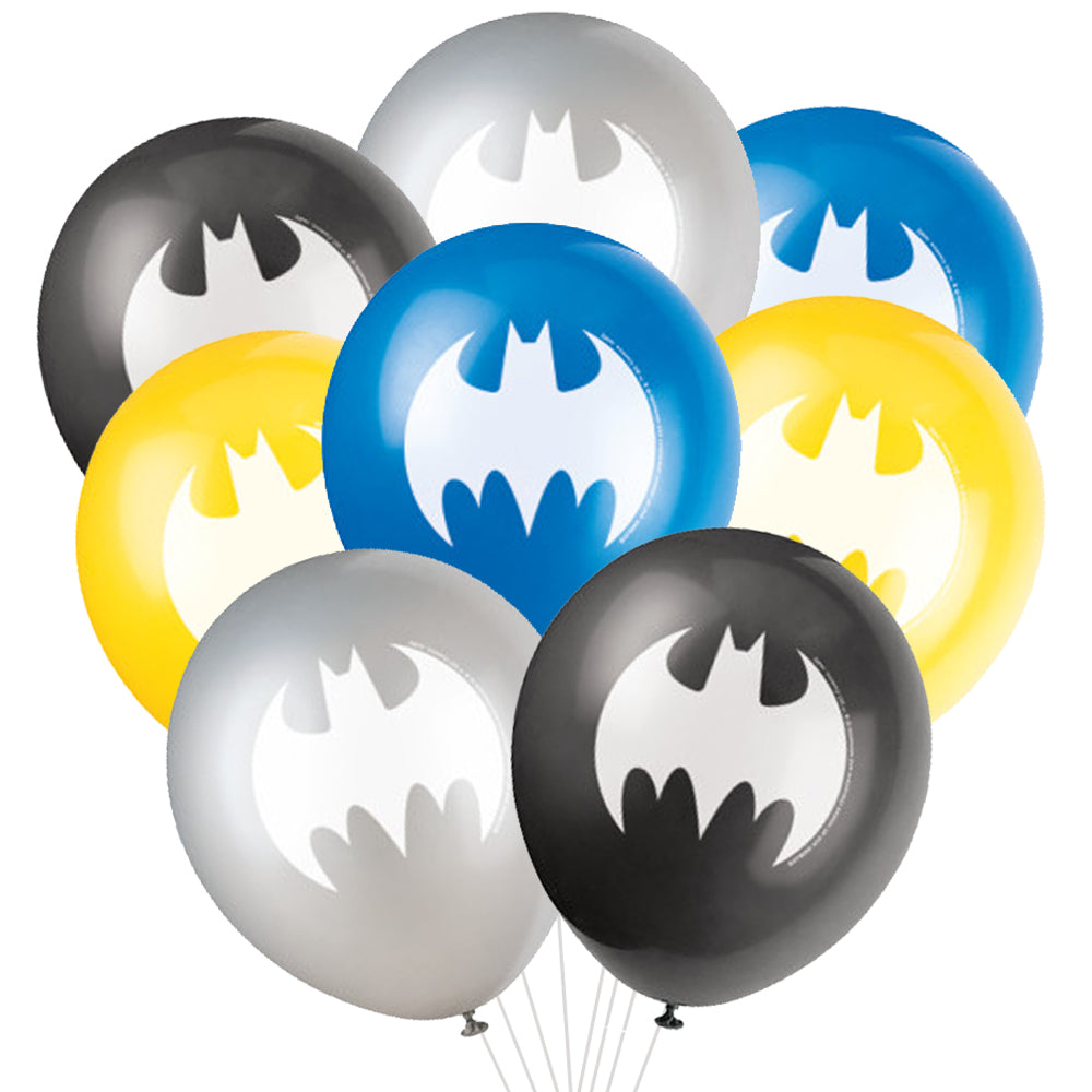 Batman Latex Balloons - 12" - Pack of 8