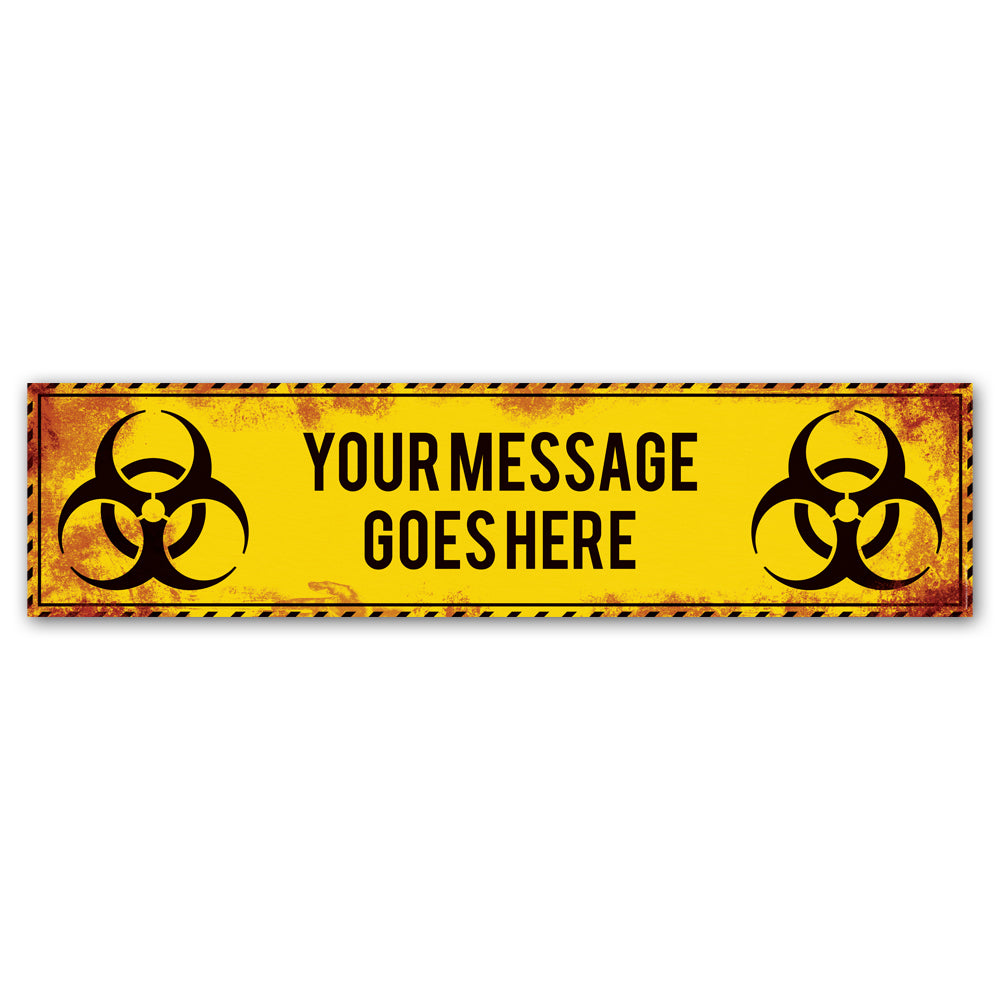 Biohazard Pandemic Halloween Personalised Banner Decoration - 1.2m