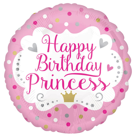 Happy Birthday Princess Foil Balloon - 18