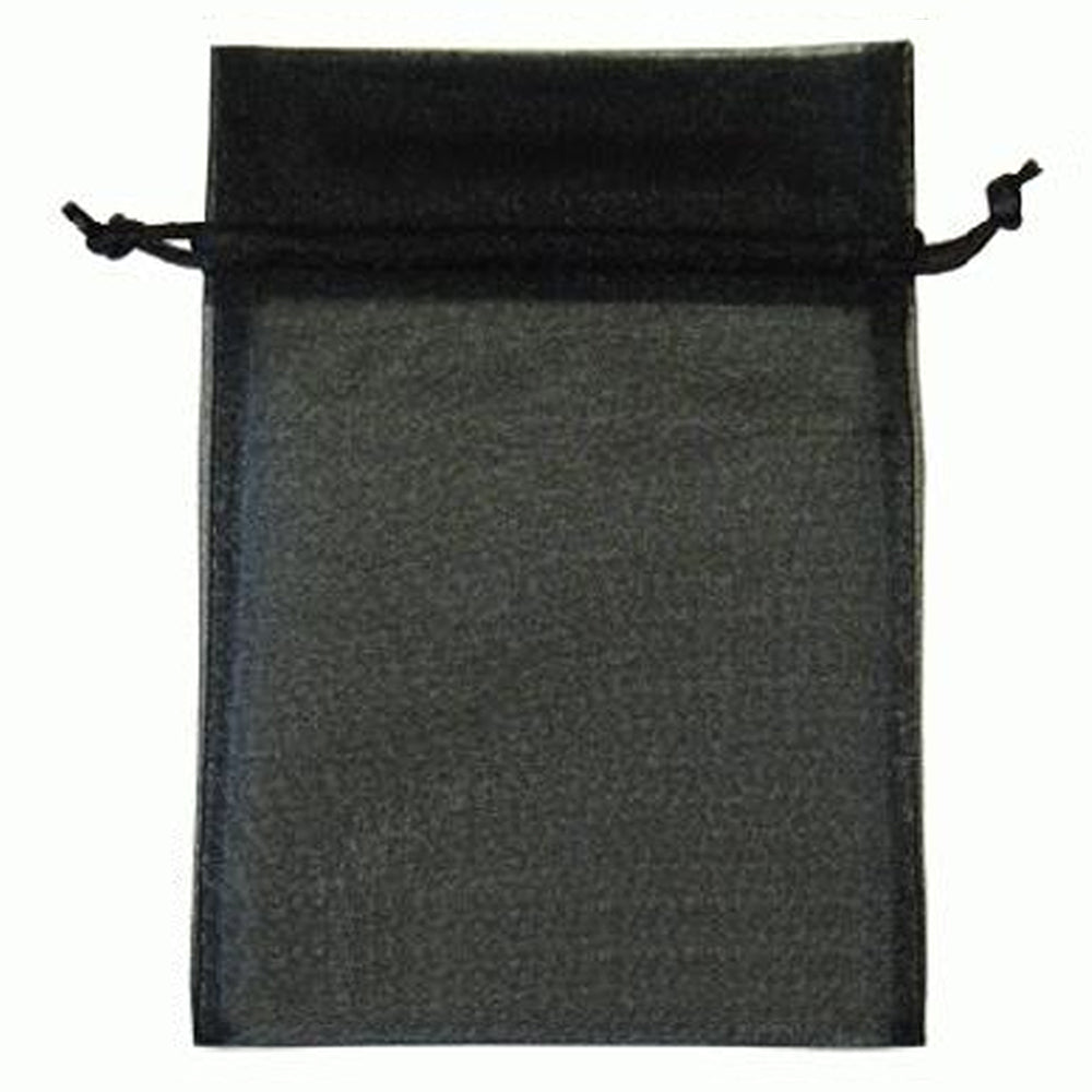 Black Large Organza Bags - Pack of 10 
