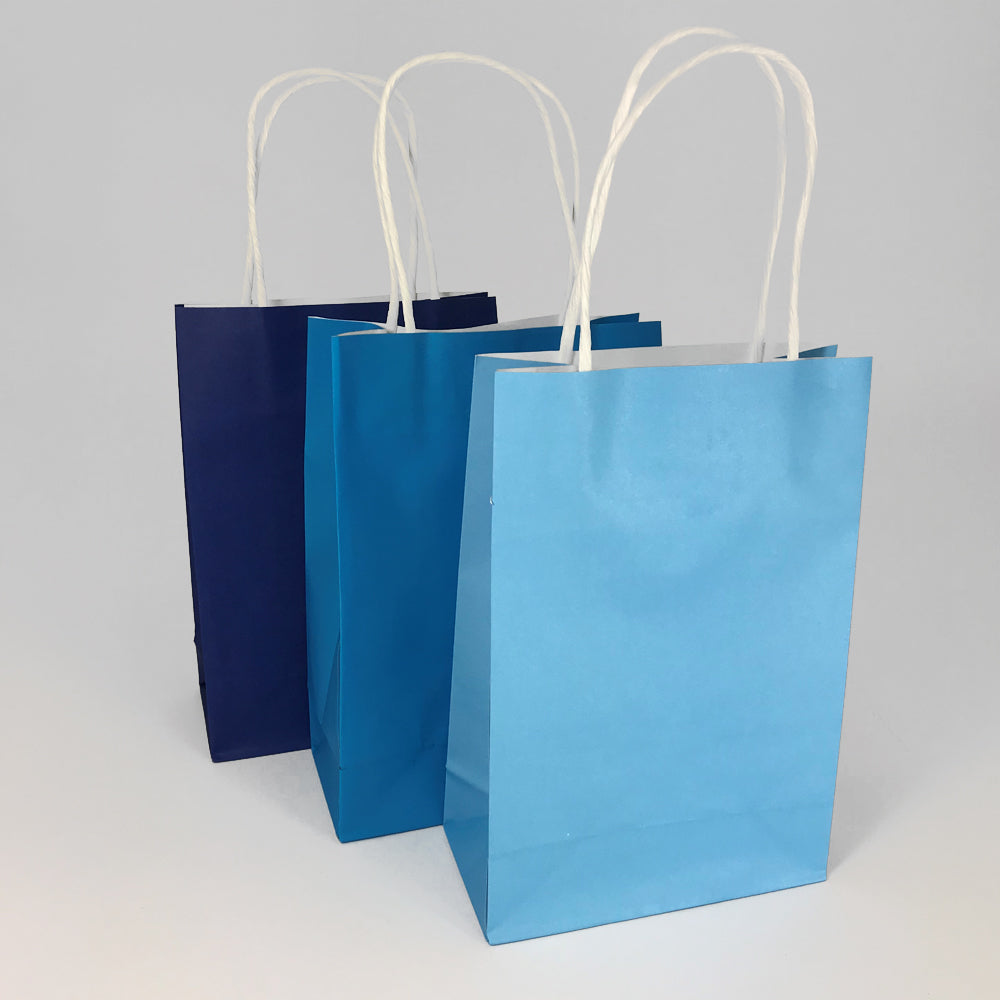 Blue Colours Paper Party Bags - Pack of 6