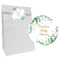 Botanical Paper Party Bags with Personalised Round Stickers - Pack of 12