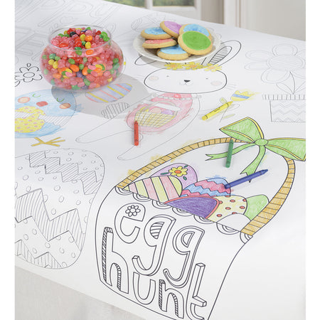 Colour-In Easter Paper Tablecloth - 91cm x 1.21cm