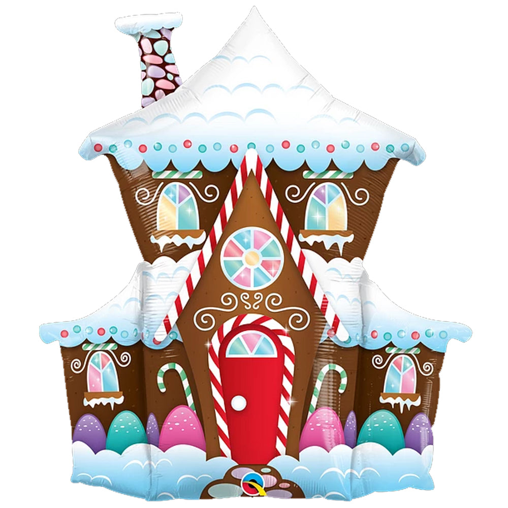 Gingerbread House Foil Balloon