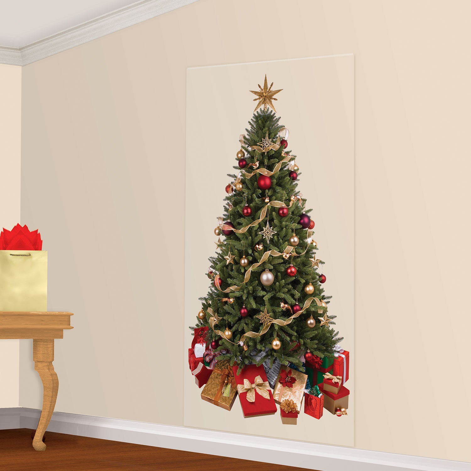 Classic Christmas Tree Wall Decoration - 1.65m