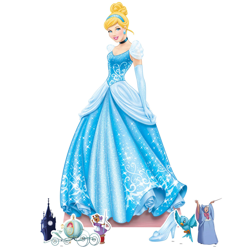 Disney Princess Cinderella Cardboard Cutout - With 6 Mini Cutouts - 1.34m