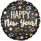 New Year Confetti Satin Finish Foil Balloon - 18