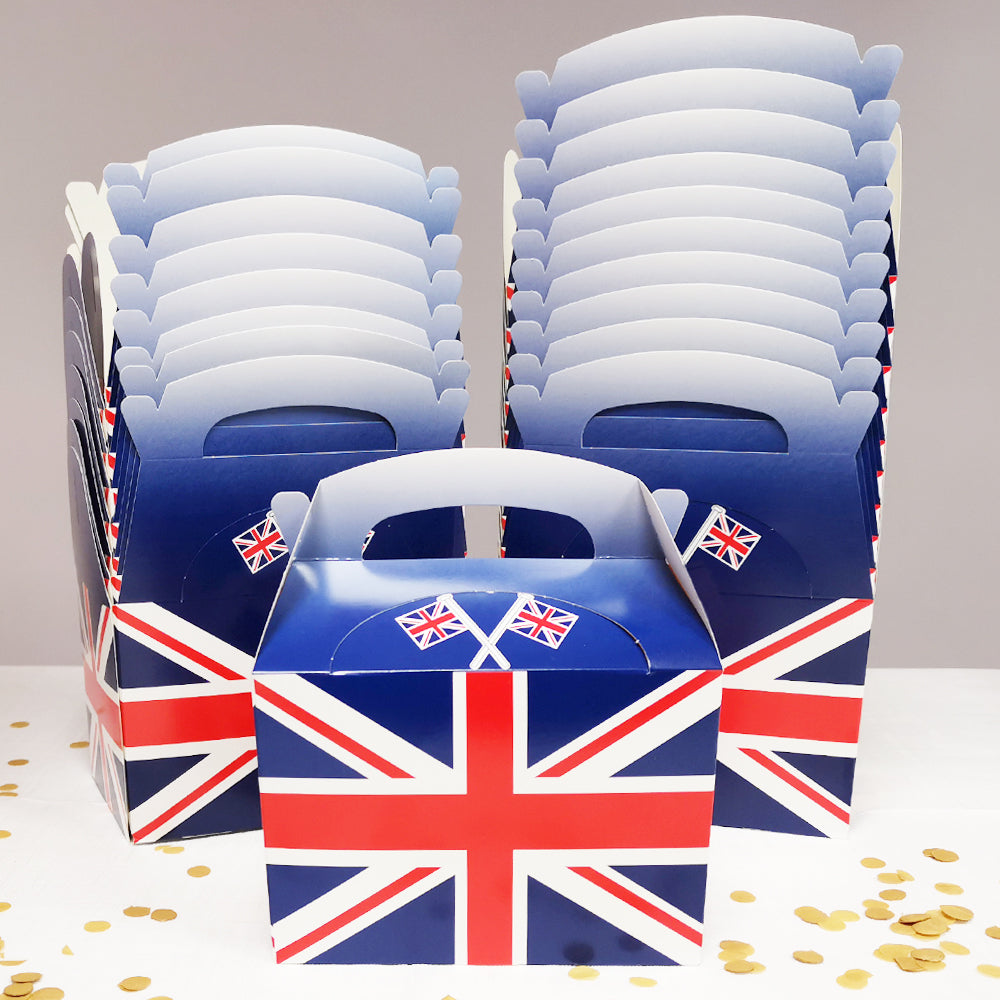 Union Jack British Flag Party Box Food Boxes - Pack of 250