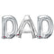 DAD Father's Day Silver Foil Balloons - 16