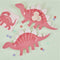 Pink Shaped Dinosaur Sweet Treat Plates - Pack of 8