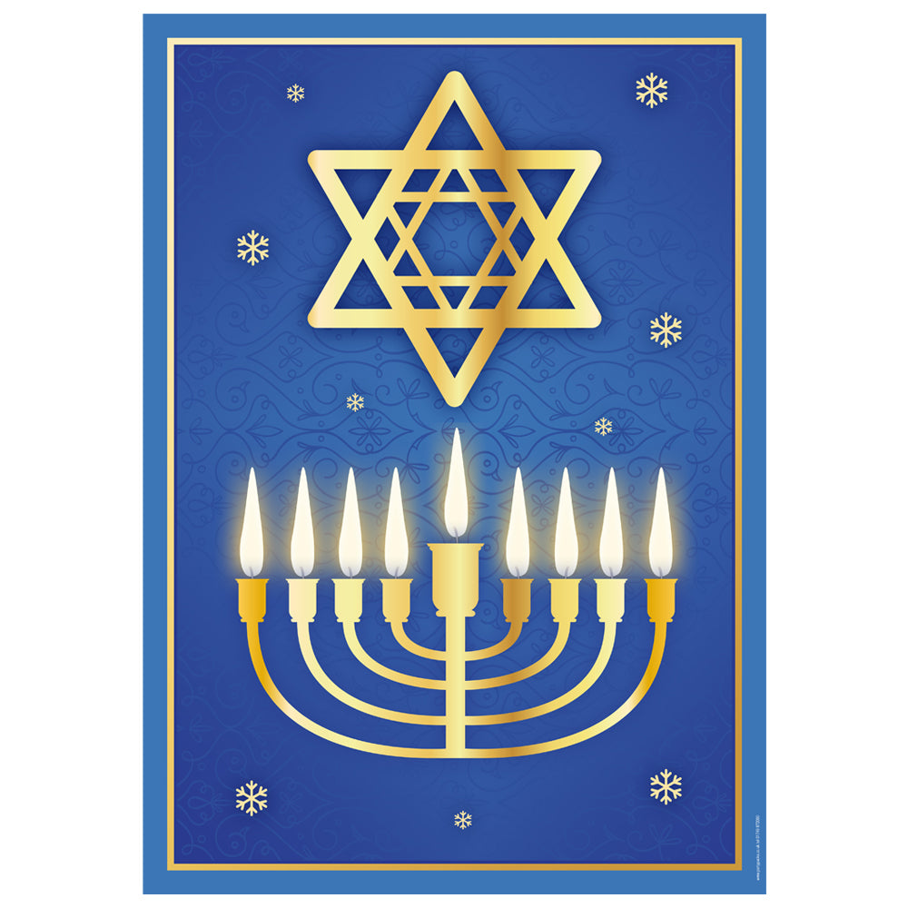 Star of David Hanukkah Poster - A3