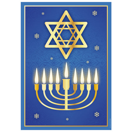 Star of David Hanukkah Poster - A3