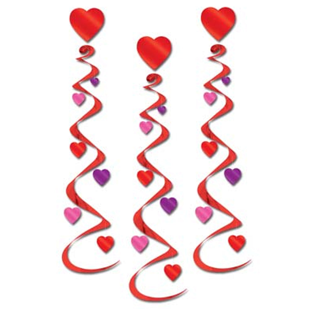 Hanging Heart Whirls - Pack of 3 - 30"