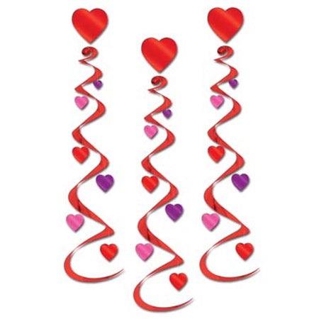 Hanging Heart Whirls - Pack of 3 - 30