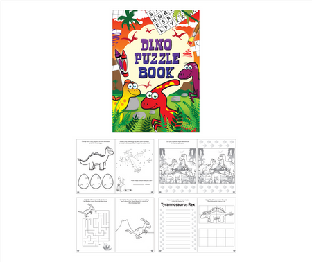 Dinosaur Puzzle and Colouring Book
