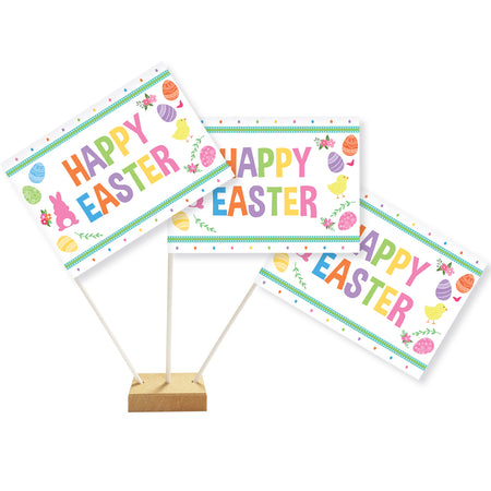 Happy Easter Table Flags 6