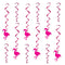 Flamingo Whirl Decorations - 65cm - Pack of 6