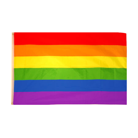 Rainbow Gay Pride LGBTQ+ Polyester Fabric Flag 5ft x 3ft