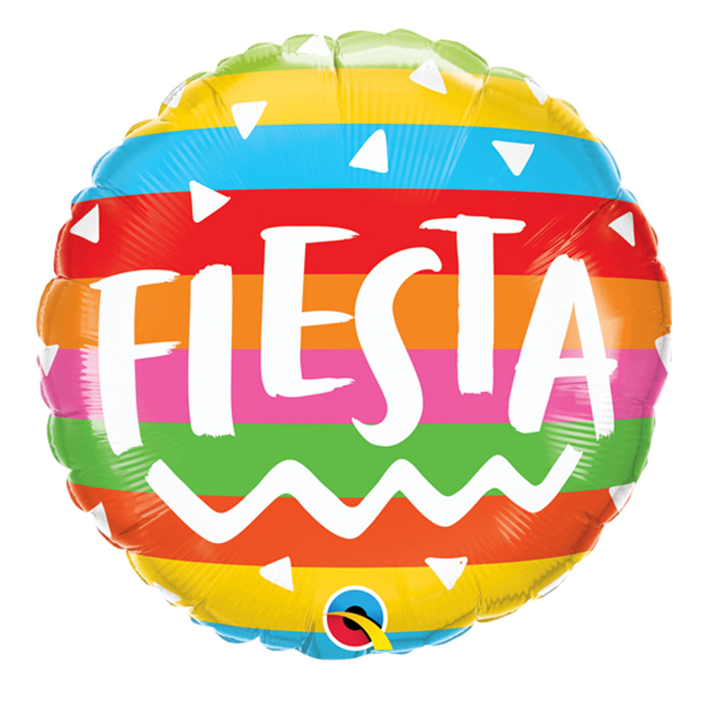 Fiesta Rainbow Stripes 18" Foil Balloon