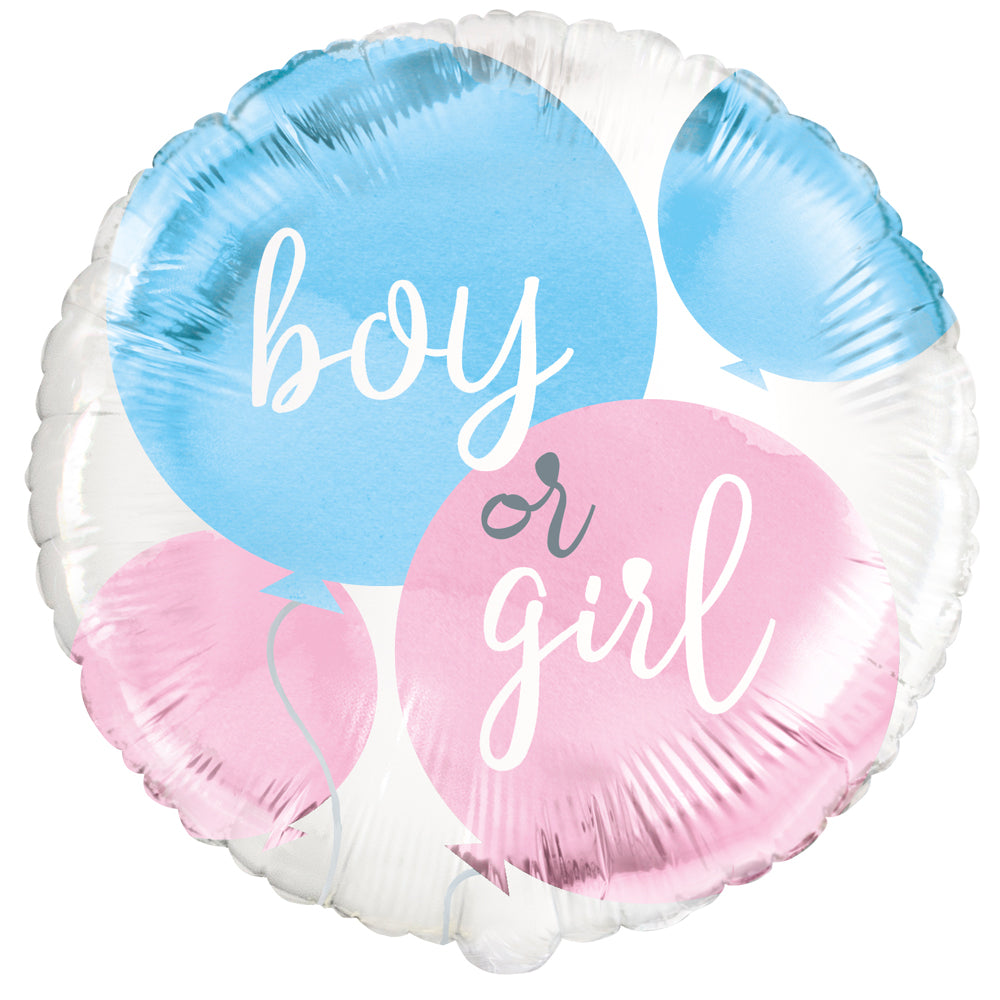 Gender Reveal Boy or Girl? Foil Balloon - 18"