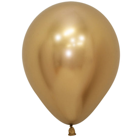 Gold Chrome Metallic Latex Balloons - 11