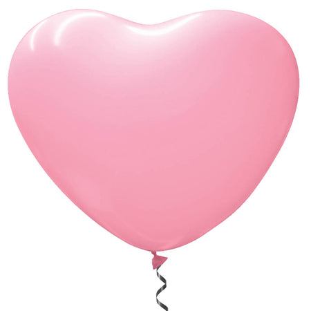 Giant Pink Heart Shaped Latex Balloons - 29