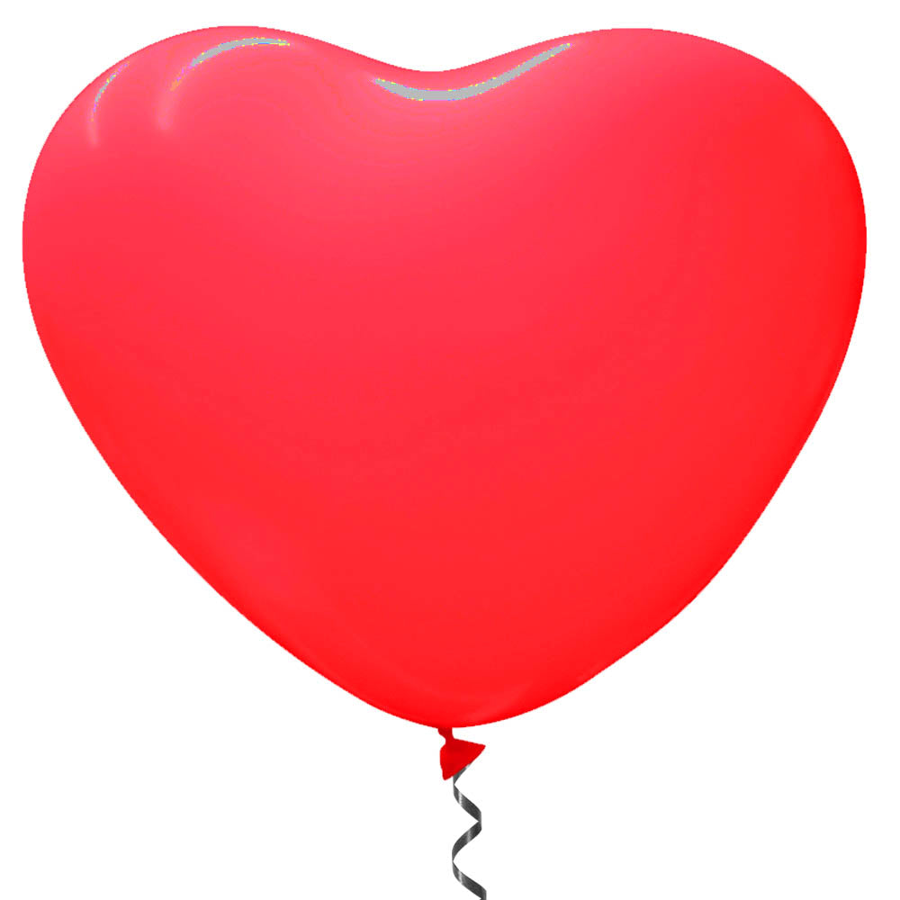 Giant Red Heart Shaped Latex Balloons - 29" - Pack of 2