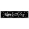 Glitz Black & Silver Happy Birthday Banner - 1.2m