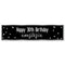 Glitz Black & Silver Personalised Banner - 1.2m