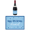 Personalised Wine Bottle Labels - Glitz Blue - Pack of 4