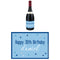 Personalised Wine Bottle Labels - Glitz Blue - Pack of 4