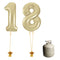 Gold Foil Number '18' Balloon & Helium Canister Decoration Party Pack