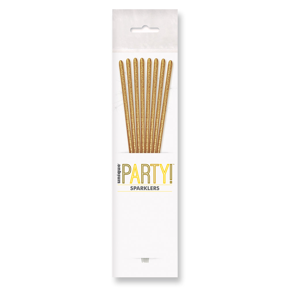 Mini Gold Sparklers - Pack of 8