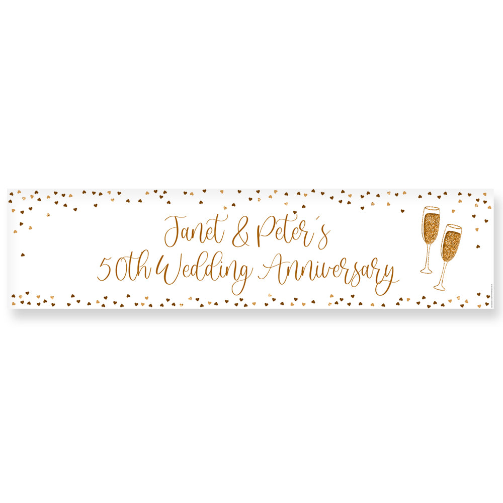 50th Golden Anniversary Personalised Banner -1.2m