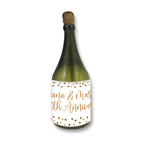 Golden 50th Personalised Anniversary Champagne Bubbles
