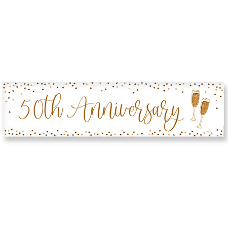 50th Golden Anniversary Banner - 120 x 30cm