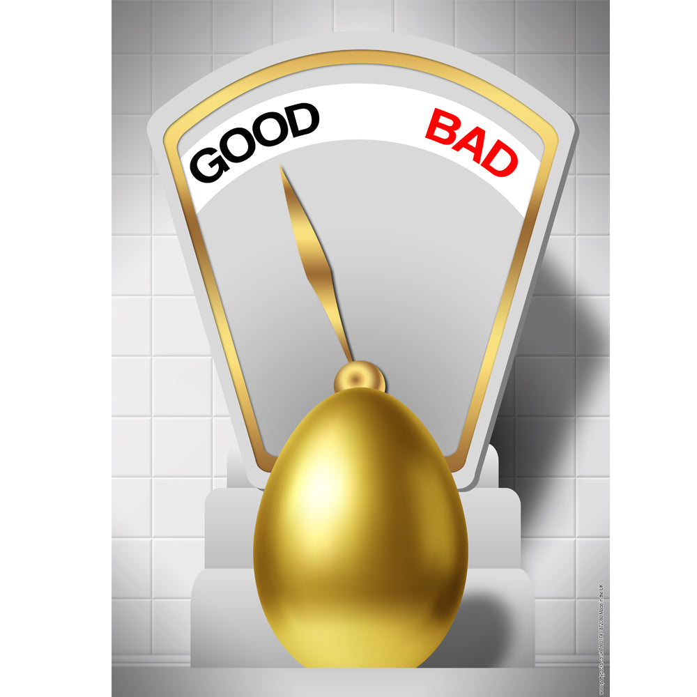 Wonka Chocolate Factory 'Good Egg Bad Egg' Poster - A3