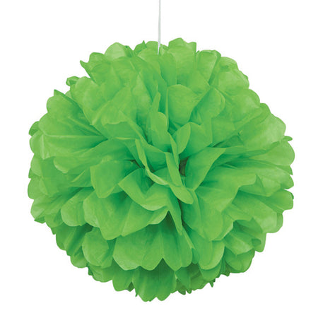 Green Pom Pom Value Tissue Decoration - 40cm