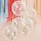 Pastel Rainbow Confetti Latex Balloons - 12