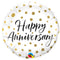 Happy Anniversary Gold Dots Foil Balloon - 18