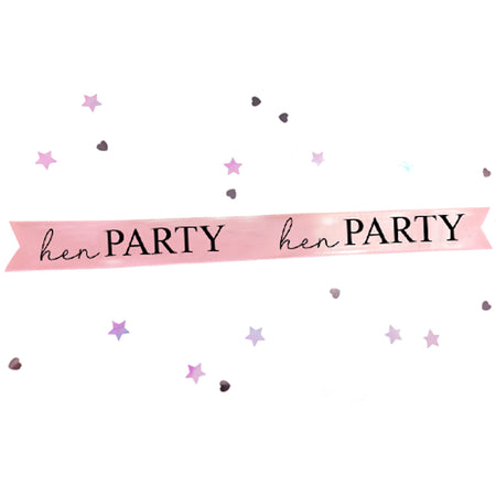 Pink Hen Party Ribbon - 25mm - Per Metre
