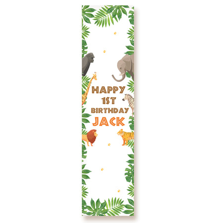 Jungle Animals Personalised Door Entrance Banner 1.2m