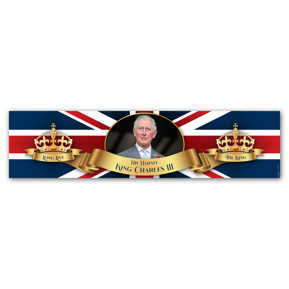 His Majesty King Charles III Wall Banner Decoration - 1.2m