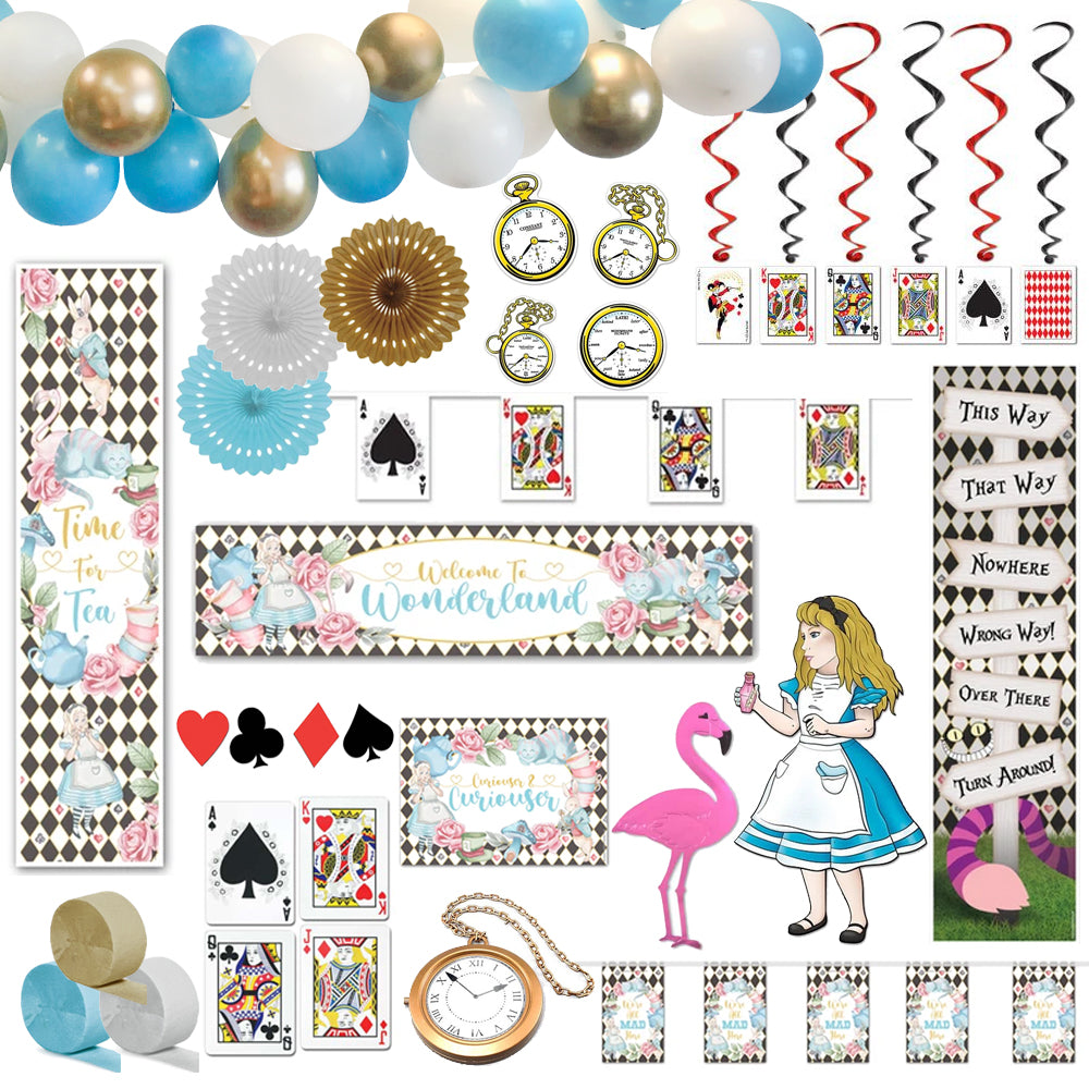 Large Alice in Wonderland Decoration Party Pack