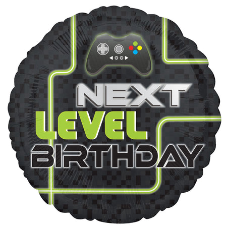 Gamer Level Up Birthday Foil Balloon