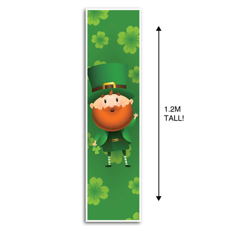 Leprechaun Lucky Shamrocks St. Patrick's Day Portrait Wall Banner Decoration - 1.2m