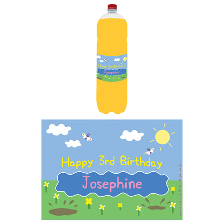 Personalised Bottle Labels - Muddy Pig - Pack of 4