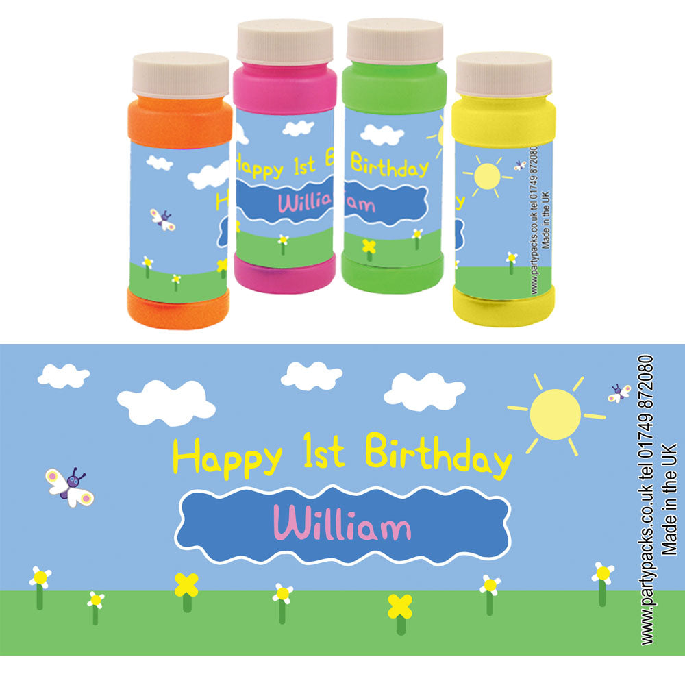 Personalised Bubbles - Muddy Pig - Pack of 8